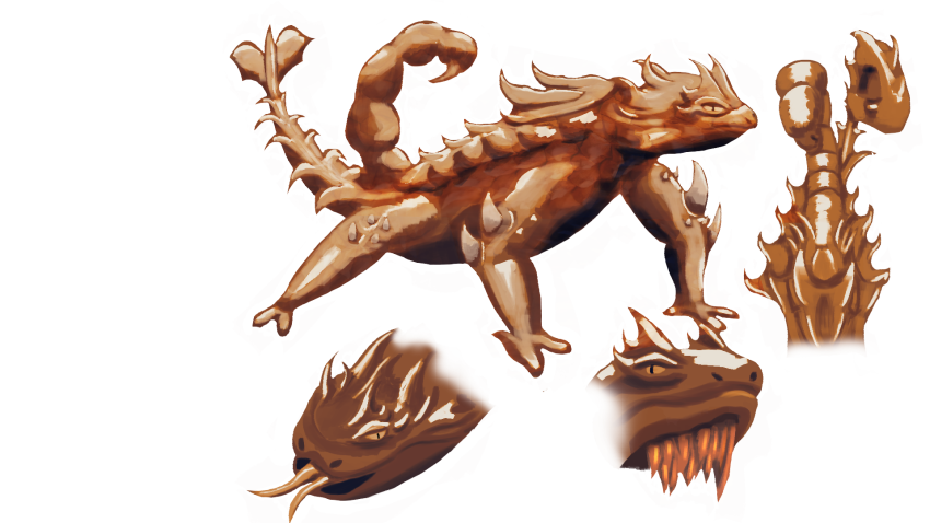 giant two tailed lizard